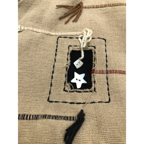 New Directions Jacket Womens L  Fringe Unique Peasant Bohemian Lined Button - Picture 6 of 12